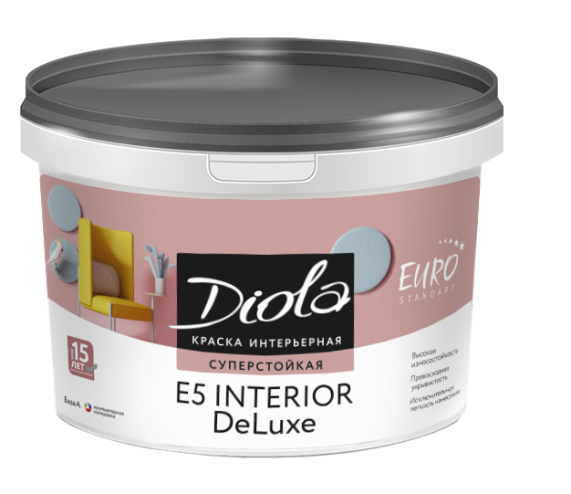 Краска Diola EURO E5 INTERIOR DeLuxe База А