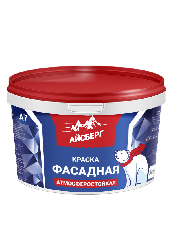 Краска Айсберг А7 фасадная атмосферостойкая