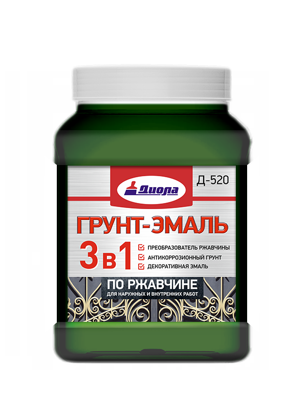 Грунт эмаль 3в1 зеленая. Грунт-эмаль по ржавчине зеленая. преобразователь ржавчины в грунт диола. банка с грунтом. грунт в баночке.
