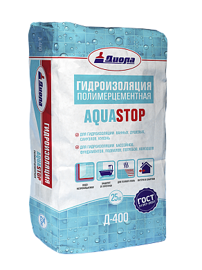 Гидроизоляция полимерцементная AQUASTOP Д-400