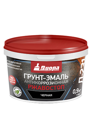 Грунт-эмаль акриловая антикоррозионная Ржавостоп Д-231 черная