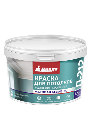Краска водоэмульсионная для потолков ""Диола-212""